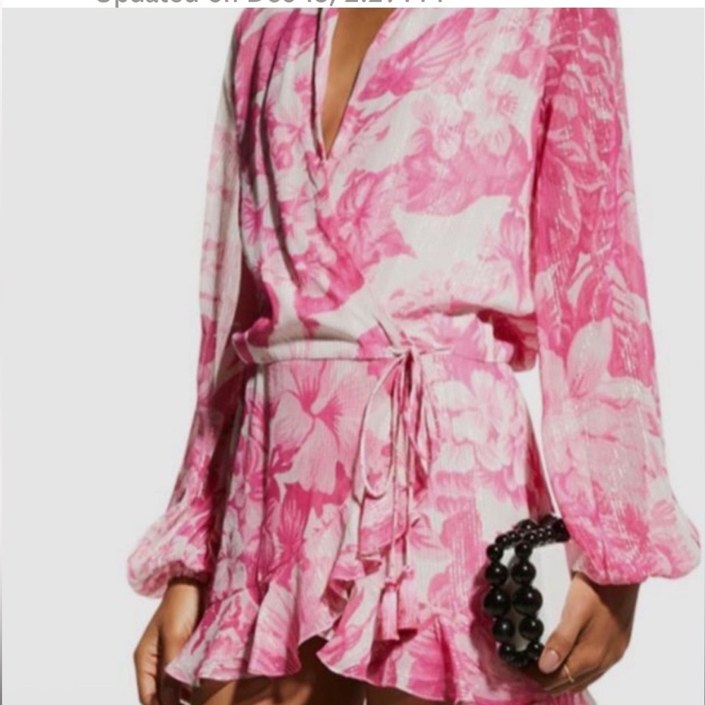 Rococo Sand Floral Mini Dress Long Sleeve Medium